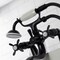 Kingston Brass KS247MB Deck Mount Clawfoot Tub Faucet with Hand Shower, Matte Black KS247MB - alternate 3